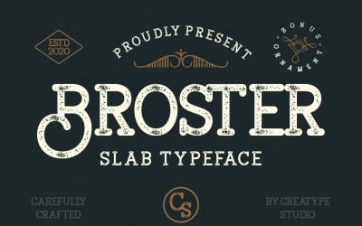 Carattere tipografico Broster Slab