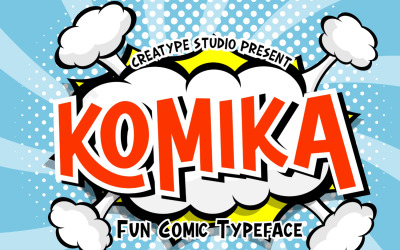 Carattere tipografico comico divertente di Komika
