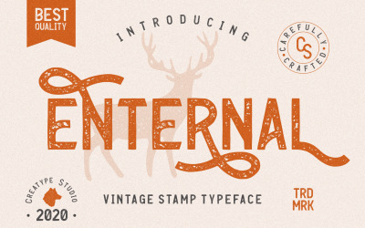 Carattere tipografico del timbro vintage di Enternal