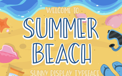Carattere tipografico di Summer Beach Sunny Display