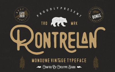 Carattere vintage Rontrelan Monoline