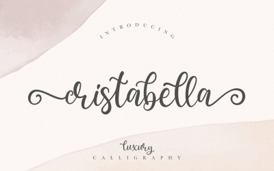 Cristabella lyxig kalligrafi typsnitt