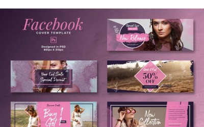 Facebook Cover Köp 1 Få 1 mall för sociala medier