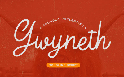 Gwyneth Monoline cursief lettertype
