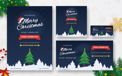 Kerstpakket sociale mediasjabloon
