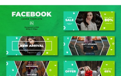 Modèle de médias sociaux de nouvelle arrivée de couverture Facebook