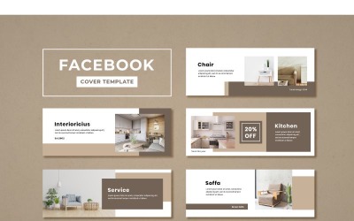 Modelo de mídia social da capa do Facebook para Interioricius