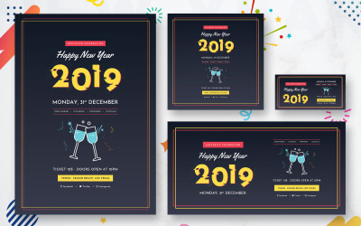 New Year Pack Social Media Vorlage