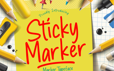 Sticky Marker betűkészlet betűtípus