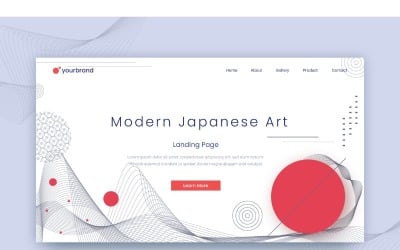 Abstract  Modern Japanese Art Background