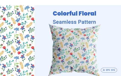 Fundo floral colorido padrão sem emenda 2