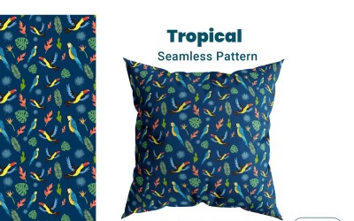 Fundo Tropical Padrão Sem Emenda