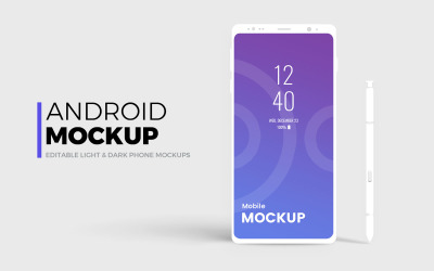 Mockup del prodotto Android Mobile