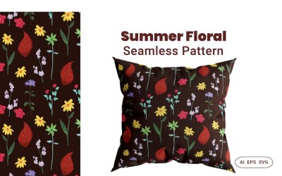 Naadloze patroon zomer florale achtergrond