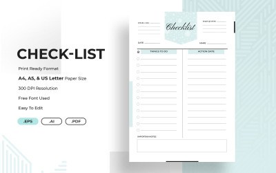 Proje / Etkinlikler Kontrol Listesi Planlayıcısı