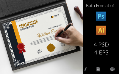 Web ontwerpcertificaatsjabloon