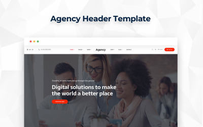 Agentur-Header-PSD-Vorlage