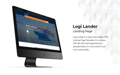 Logistyka Landing Page Szablon PSD