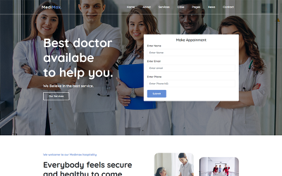 Medimax - lékařská a zdravotní šablona webových stránek
