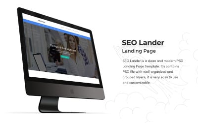 PSD шаблон целевой страницы SEO