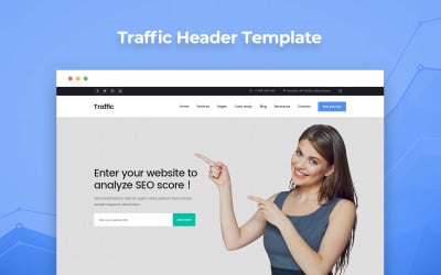 PSD шаблон заголовка трафика