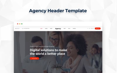 Szablon PSD nagłówka agencji