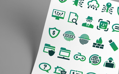 Güvenlik Geliştirme Icon Set