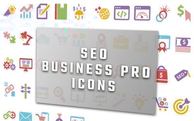 Professionele SEO Business Icon Set