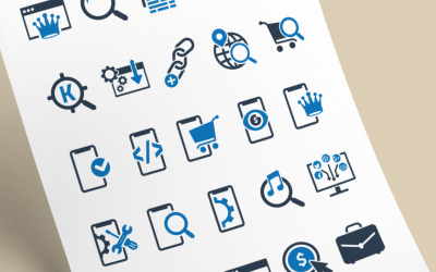 100 Profesyonel Seo Hizmetleri Simge Seti
