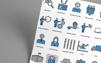 40 Seo Business Color Icon Icon Set