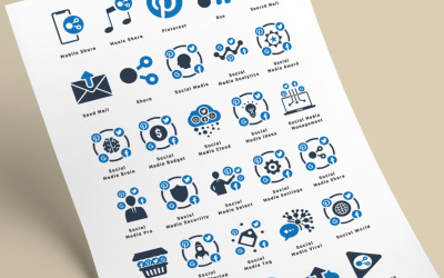 50 set di icone di social network