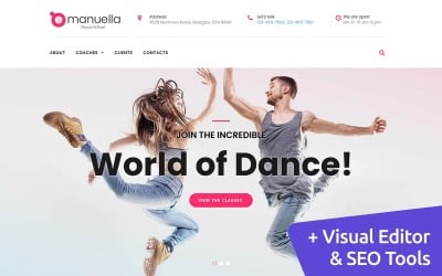 Emanuella - Dance School Moto CMS 3 Template