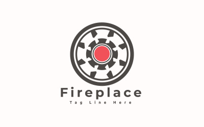 Modèle de logo de cheminée