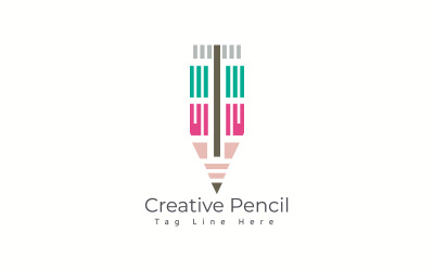 Modèle de logo de crayon créatif