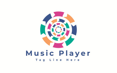 Modello di logo del lettore musicale