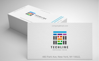 Modello di logo della linea tecnologica