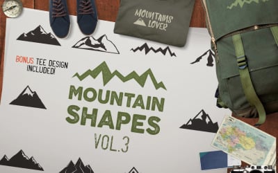 Mountain Shapes SVG Bundle Part 3 - Vector Image