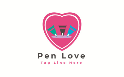 Pen Love Logo Template