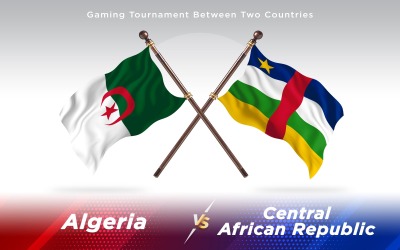 Flaggor för Algeriet kontra Centralafrikanska republiken två länder - Illustration