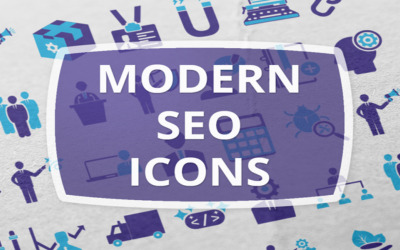 Zestaw 50 nowoczesnych ikon Seo