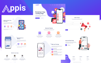 Appis - Bootstrap 5 Uygulama Açılış Sayfası Şablonu