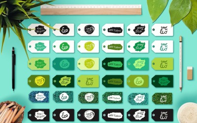 Eco & Natural Tags - Vorlage für Corporate Identity