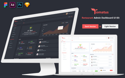 Kit interfaccia utente dashboard amministratore Tomatus-Restaurant