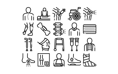 Orthopedische collectie elementen Vector Set Iconset