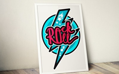 Rock And Roll Sticker - Corporate Identity Template