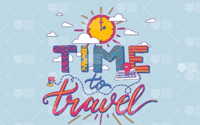 Cartaz da Hora de Viajar - Modelo de identidade corporativa
