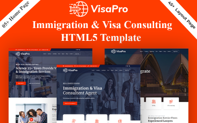 VisaPro - Szablon strony internetowej poświęconej doradztwu imigracyjnemu i wizowemu