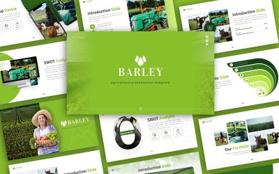 Barley Agriculture Presentation PowerPoint template