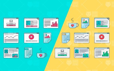 Elementos de design da interface do usuário - imagem vetorial