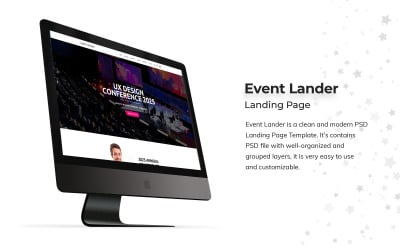 Event Landing Page PSD-Vorlage